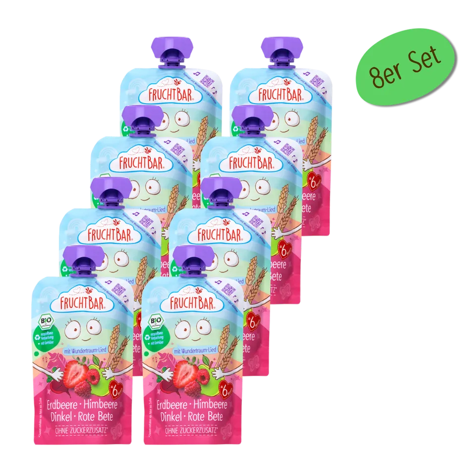 FruchtBar Bio Quetschies gourde fraise framboise épeautre