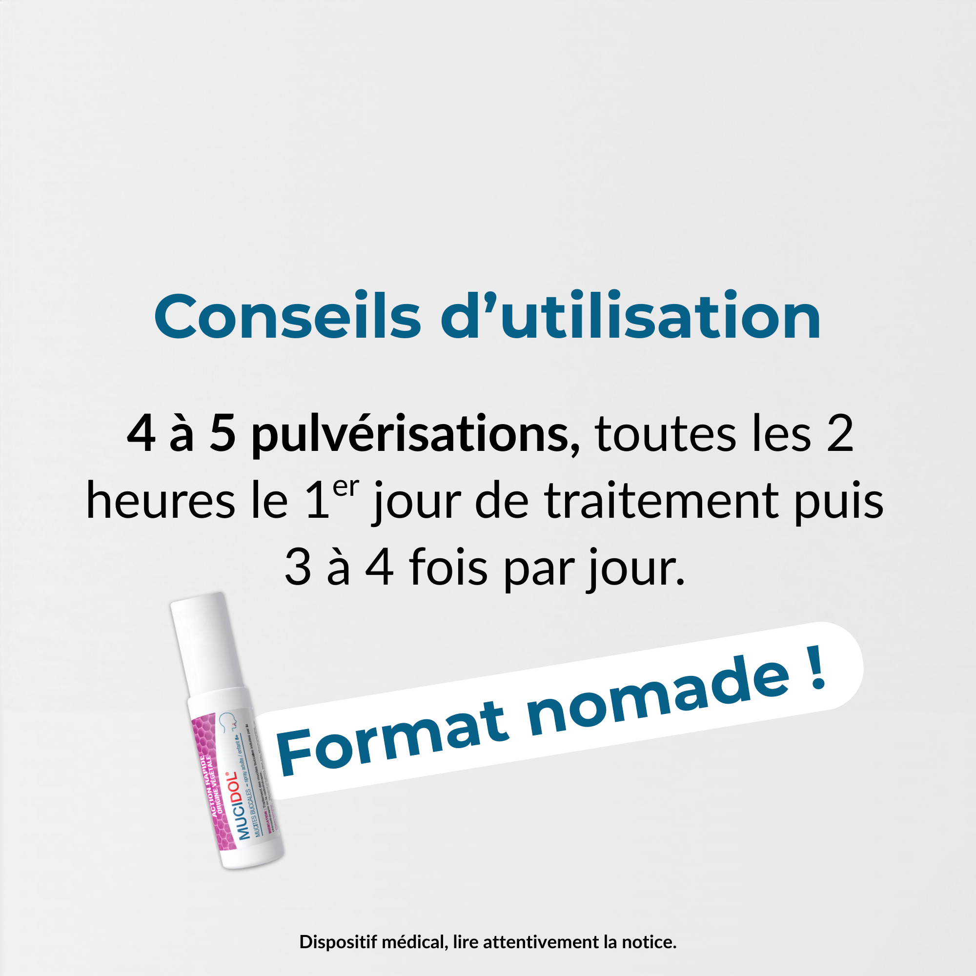 PediAct Mucidol spray 20 mL mucites dès 8 ans et adulte