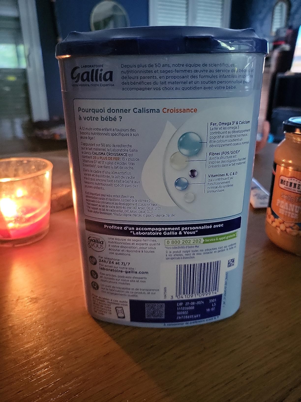 Gallia Calisma 3 Lait en Poudre Croissance 12 Mois 900g x3 au Fer