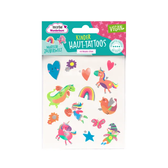 FruchtBar Hauttattoos Magische Zauberwelt tatouage enfant pièce vegan