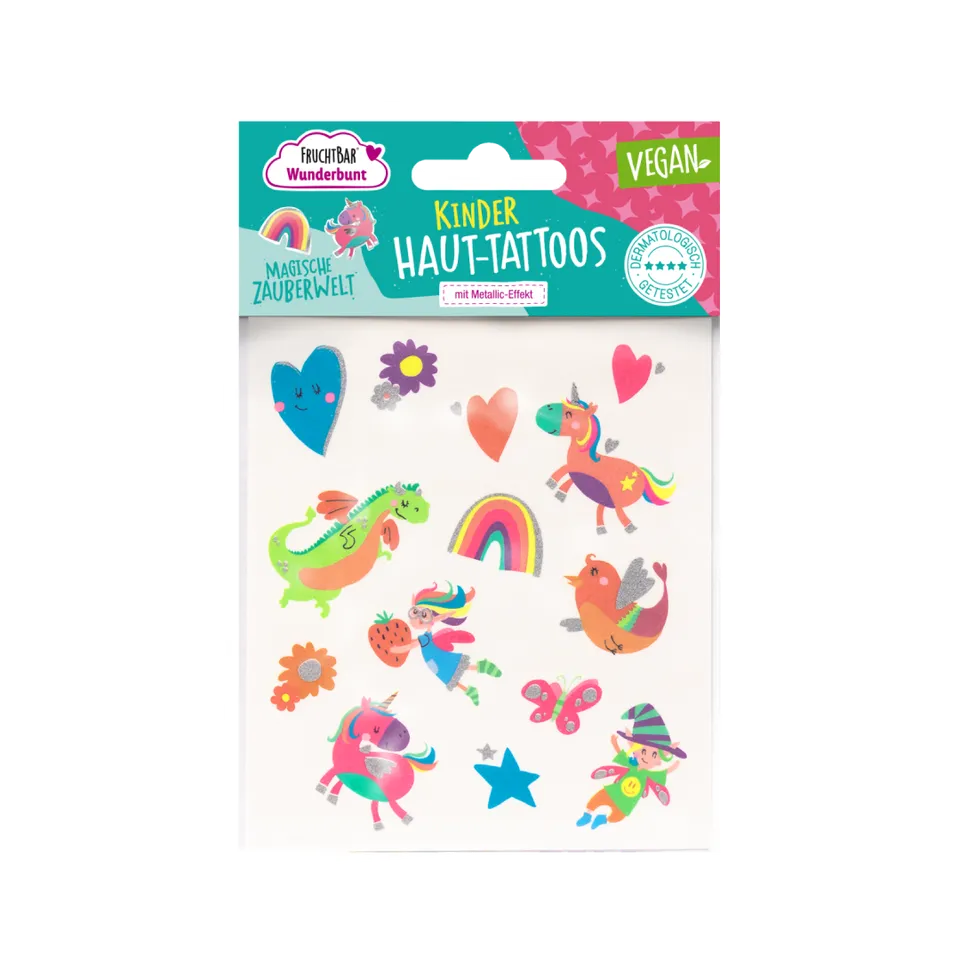 FruchtBar Hauttattoos Magische Zauberwelt tatouage enfant pièce vegan
