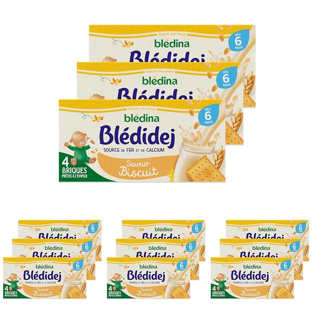 Blédina Blédidej Biscuit céréales lactées 6 mois 12x250ml