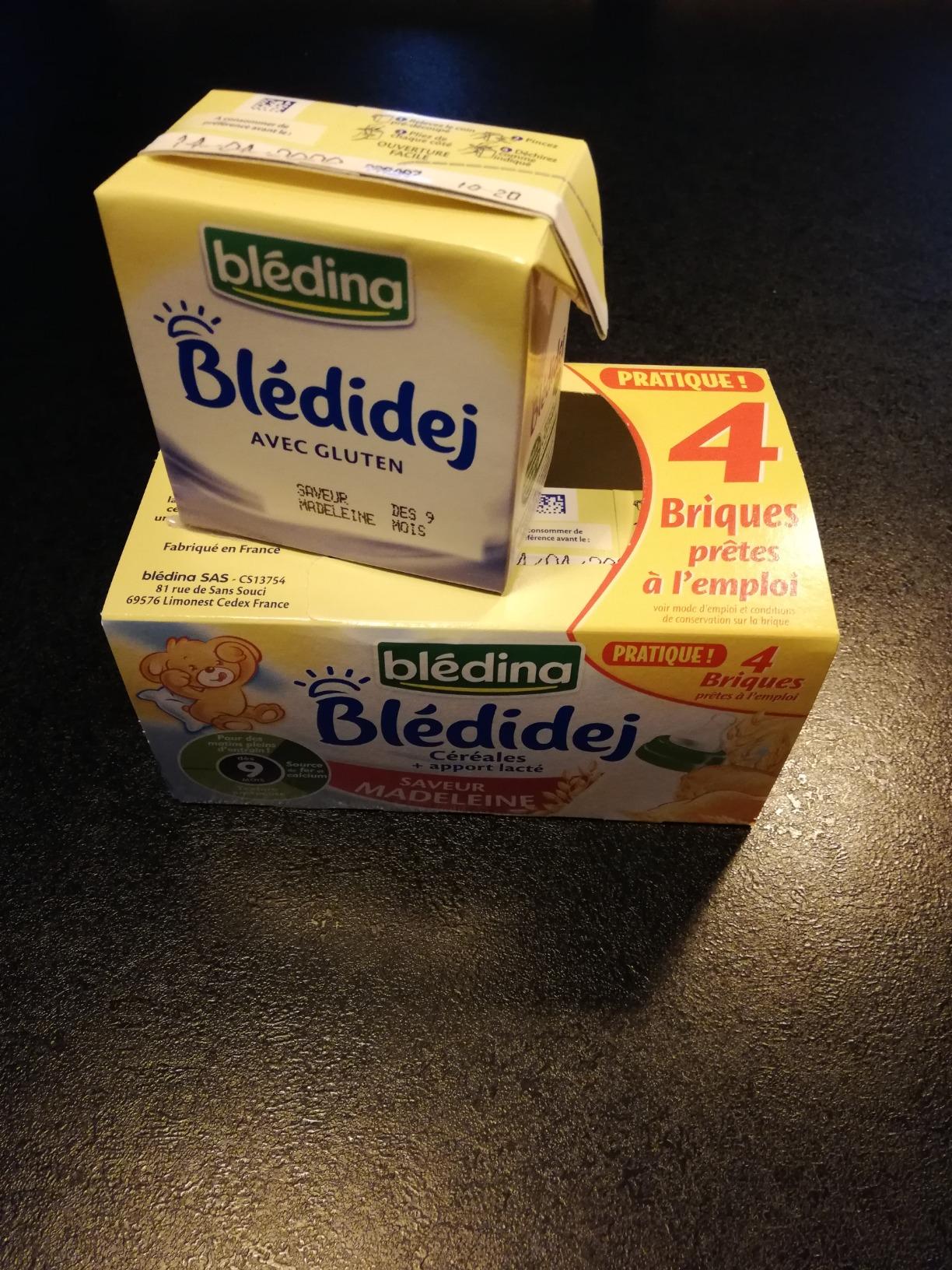 Blédina Blédidej Madeleine céréales lactées 9 mois 12x250ml