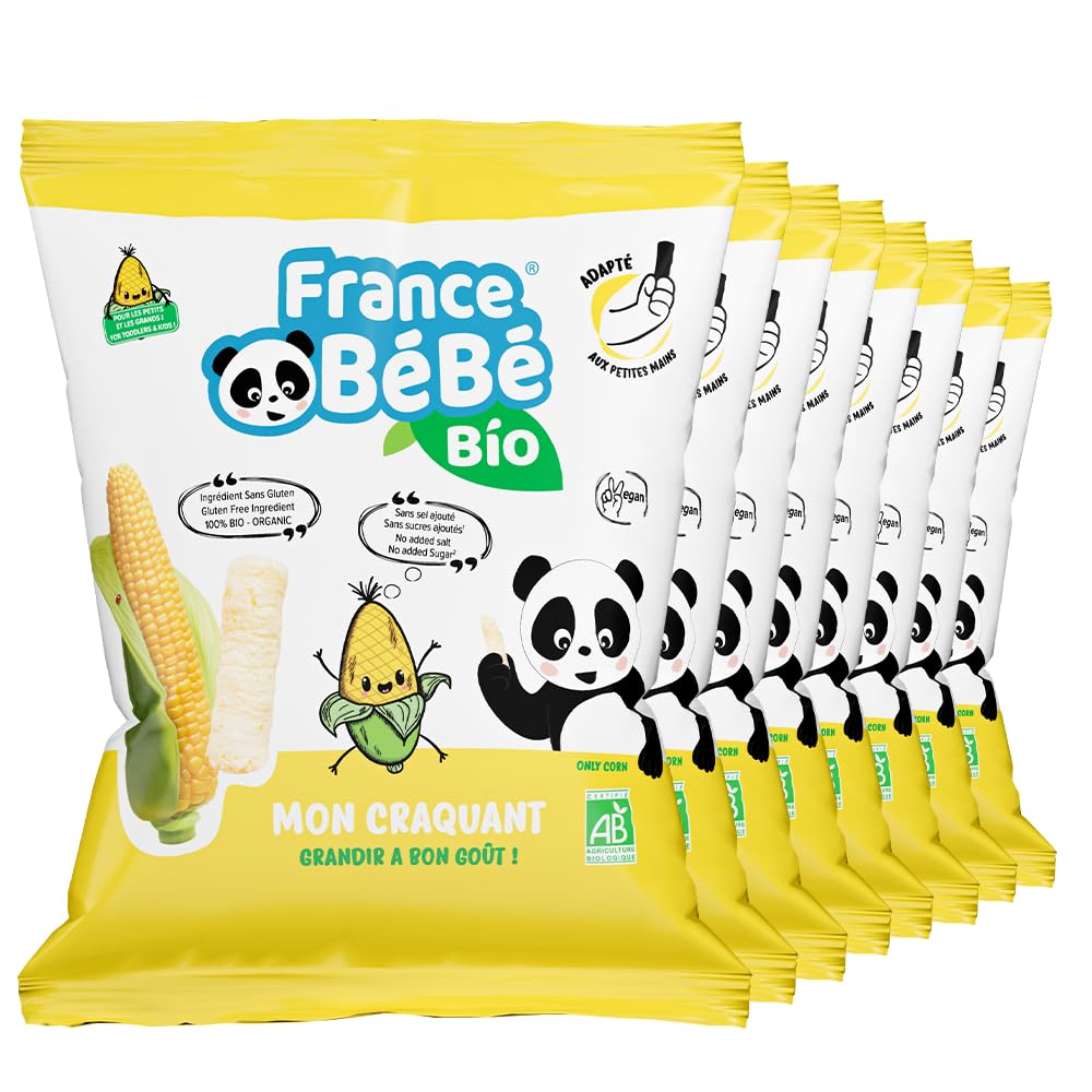 France Bébé Mon Craquant biscuit maïs soufflé bio 8x20g