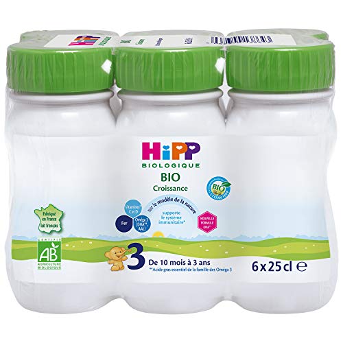 HiPP Laits Croissance lait bébé 10 mois 6x25cl lot 4