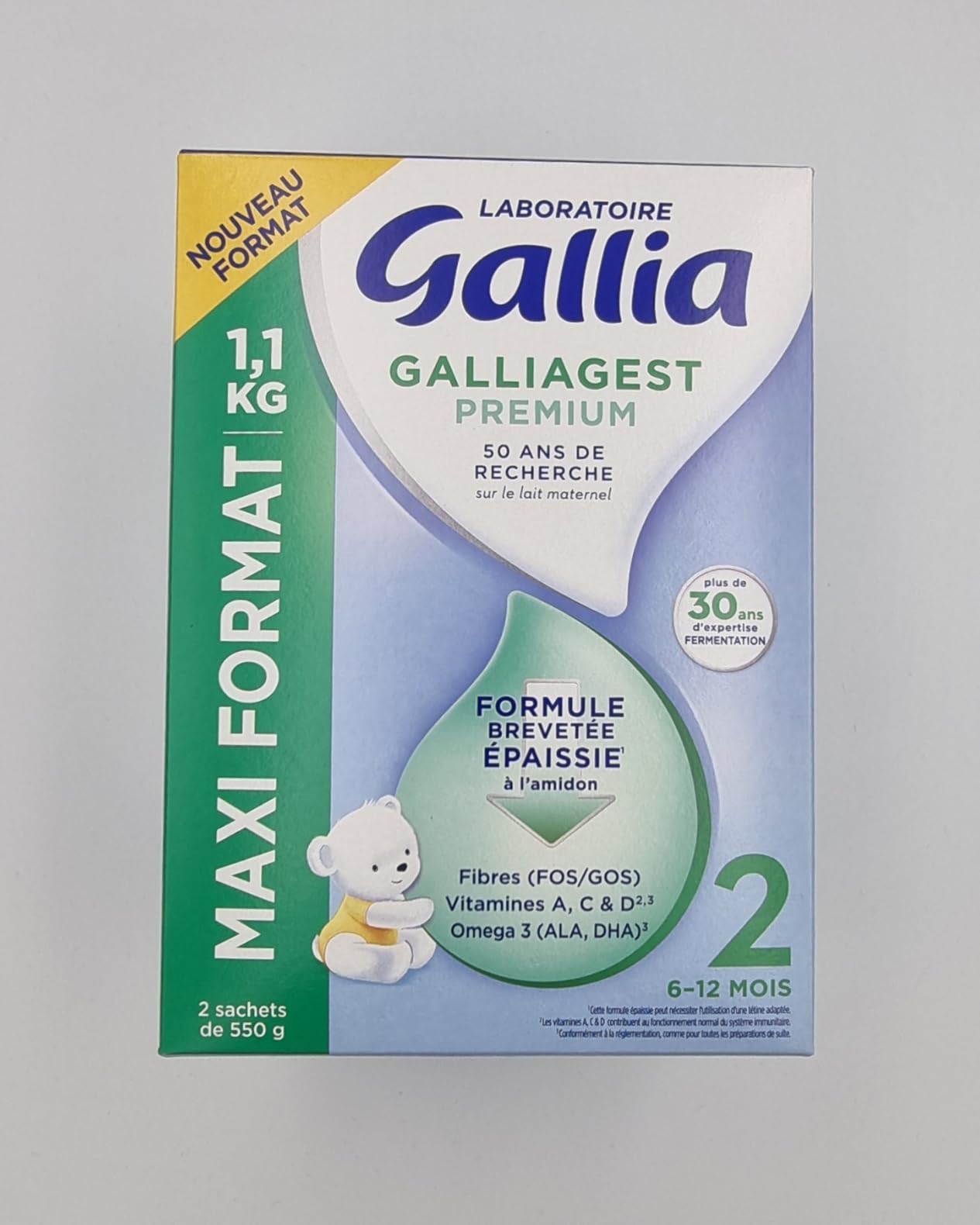 Gallia Galliagest Premium 2 Lait Poudre 1,1 kg Lot 3