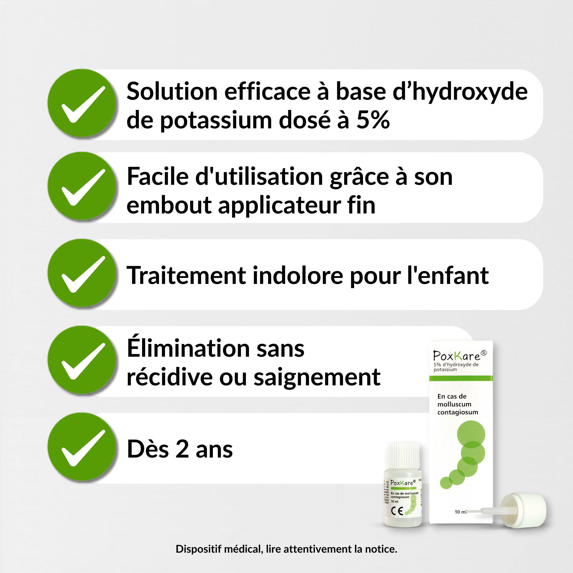PediAct PoxKare solution molluscum 2 mL dès 2 ans