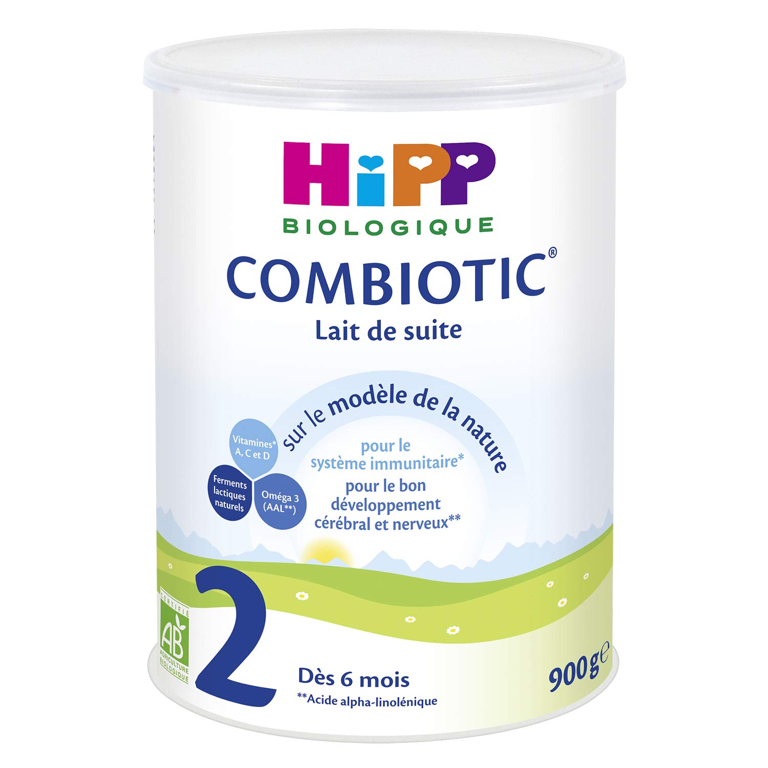 HiPP Biologique 2 Combiotic lait de suite dès 6 mois 6x900g bio