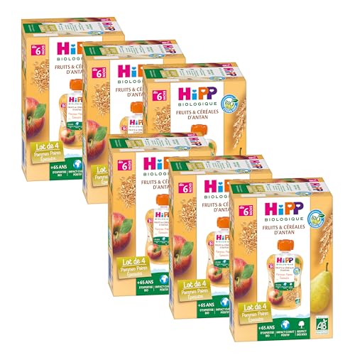 HiPP Fruits Pomme Poire Épeautre gourde bébé bio 24x90g 6 mois