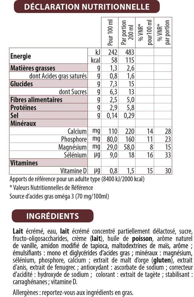 Matilia Allaitement boisson lactée vanille lot de 6