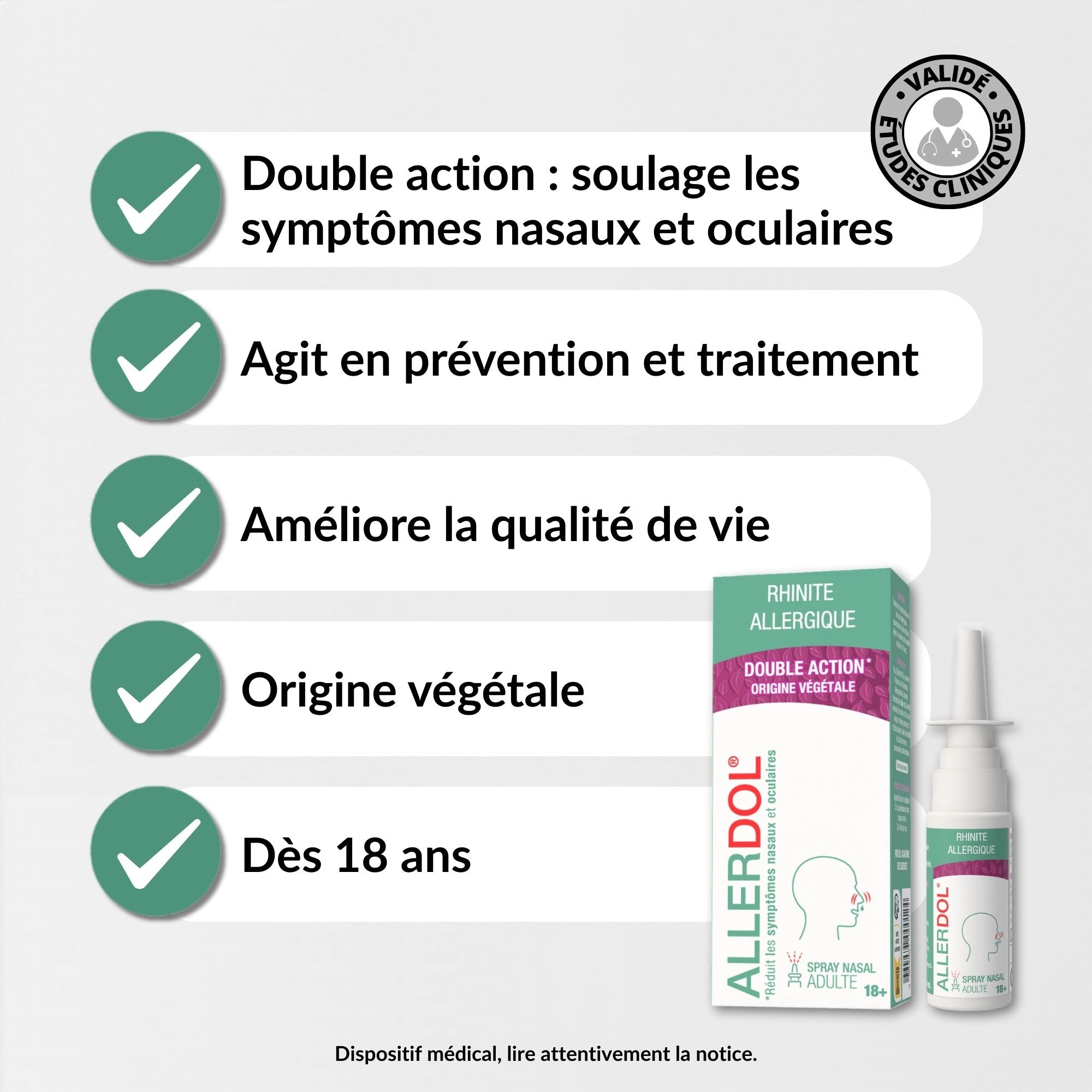 PediAct Allerdol Spray Adulte 15mL rhinite allergique