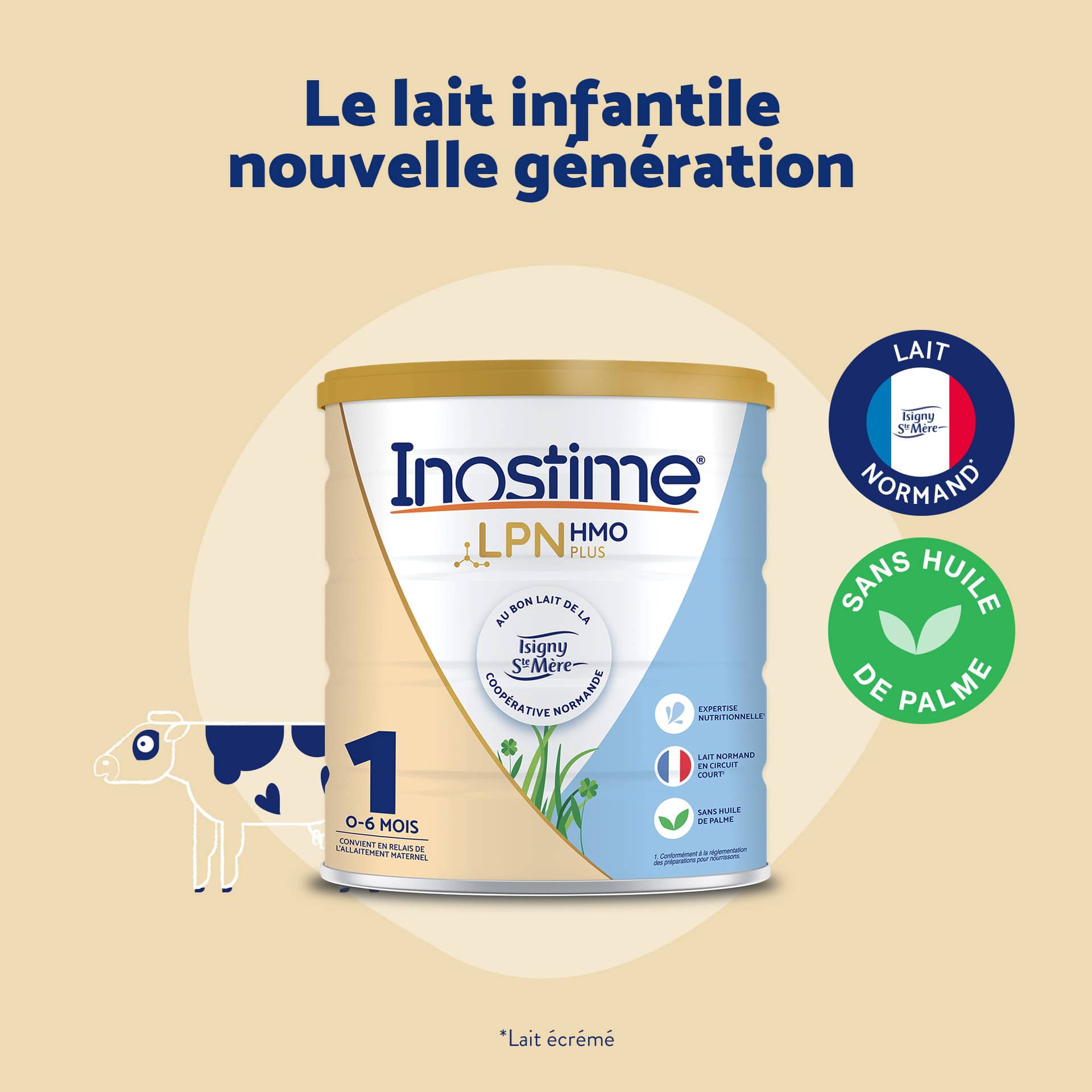 Inostime Lait Infantile 1er Âge Poudre 1 Boîte Sans Palme