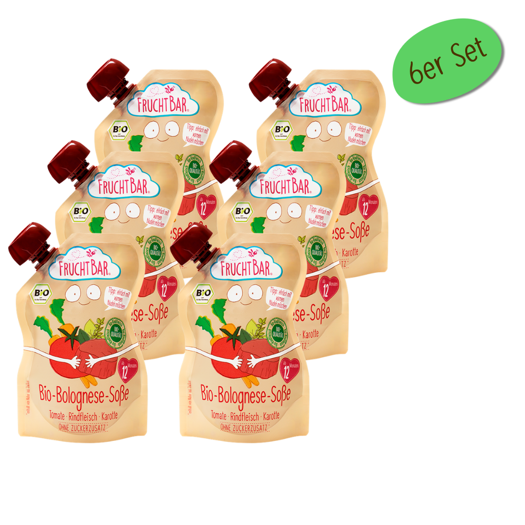 FruchtBar Bolognese Sauce Bébé Bio Pomme Carotte 12 Mois