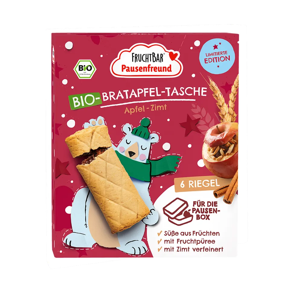 FruchtBar Bio Snacks Bratapfel snack pomme cannelle à l'unité