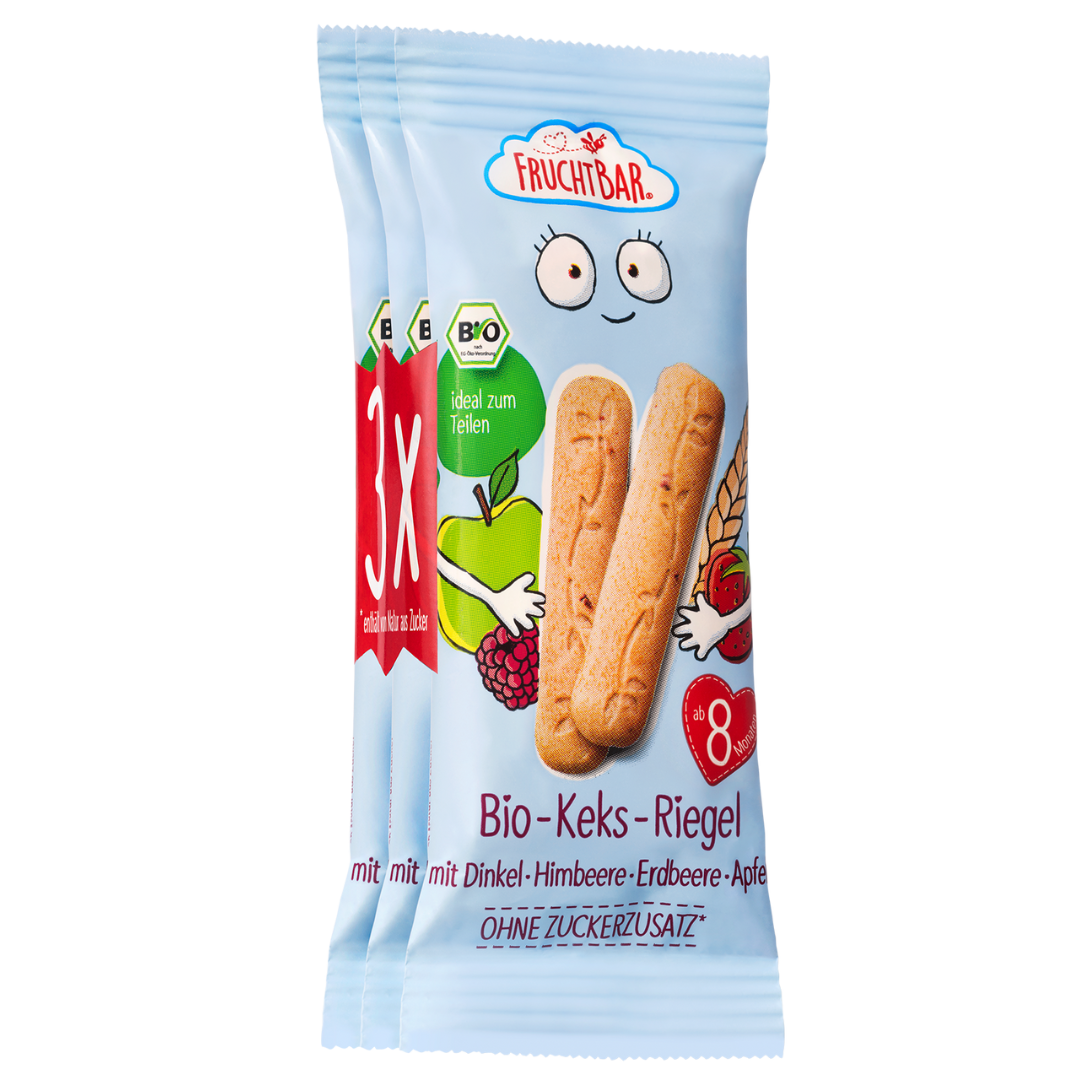 FruchtBar Bio Riegel Box Barres Enfant Fruits Avoine 3 ans