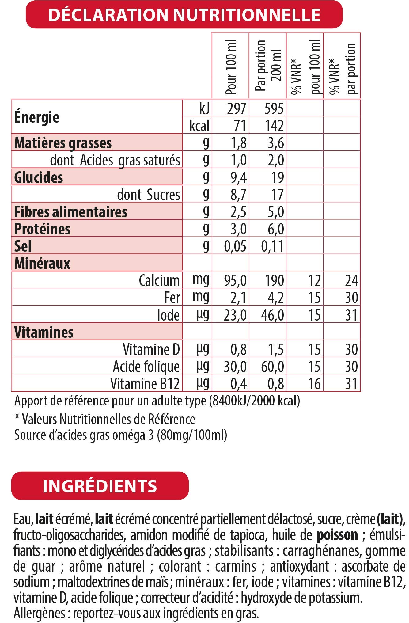 France Bébé Matilia boisson grossesse fraise 6x133ml