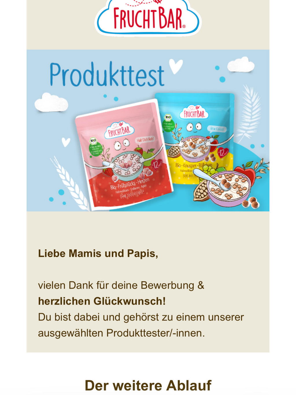 FruchtBar Bio Frühstück Wow Kakao Céréales Bébé 12 Mois