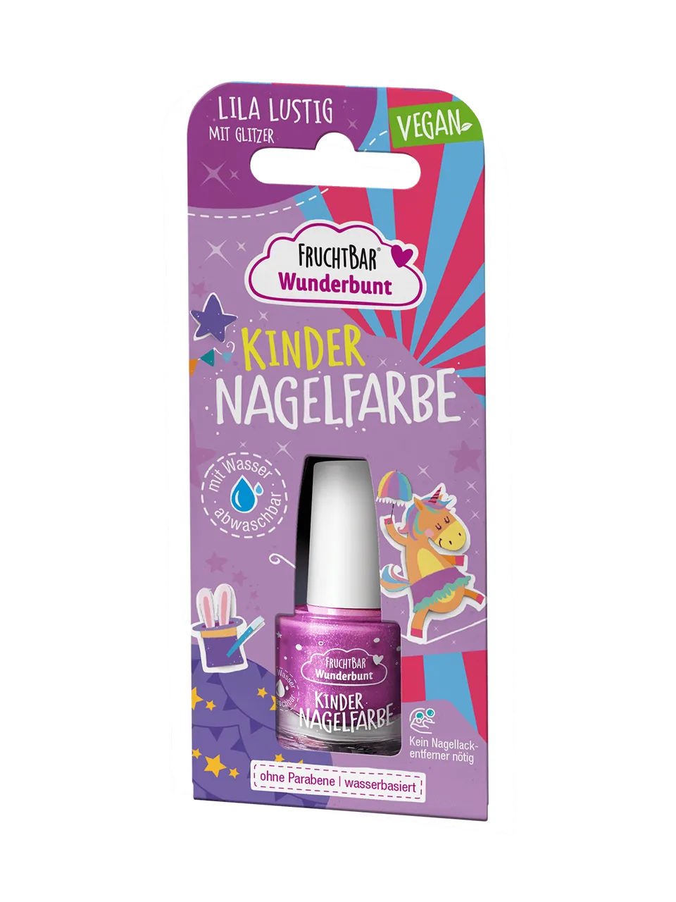 FruchtBar Nagelfarben Lila Lustig vernis enfant paillettes
