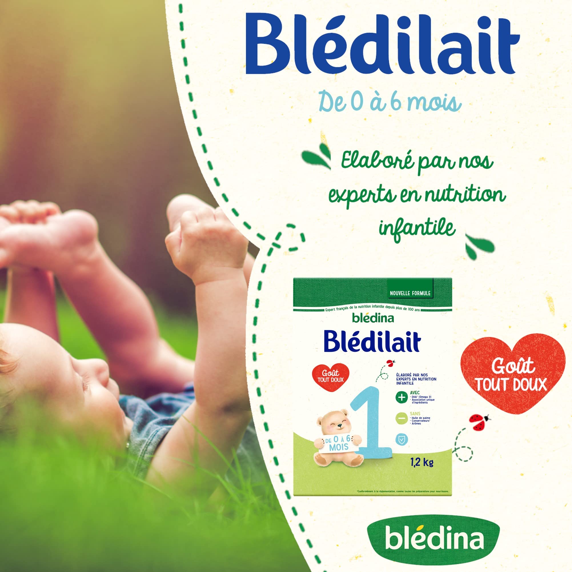 Gallia Blédilait 1 lait poudre bébé 0-6 mois 3x1,2kg