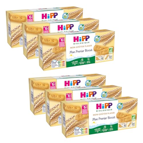HiPP Mon Premier Biscuit Bio Bébé 6 Mois 180g x6 Vitamine B1
