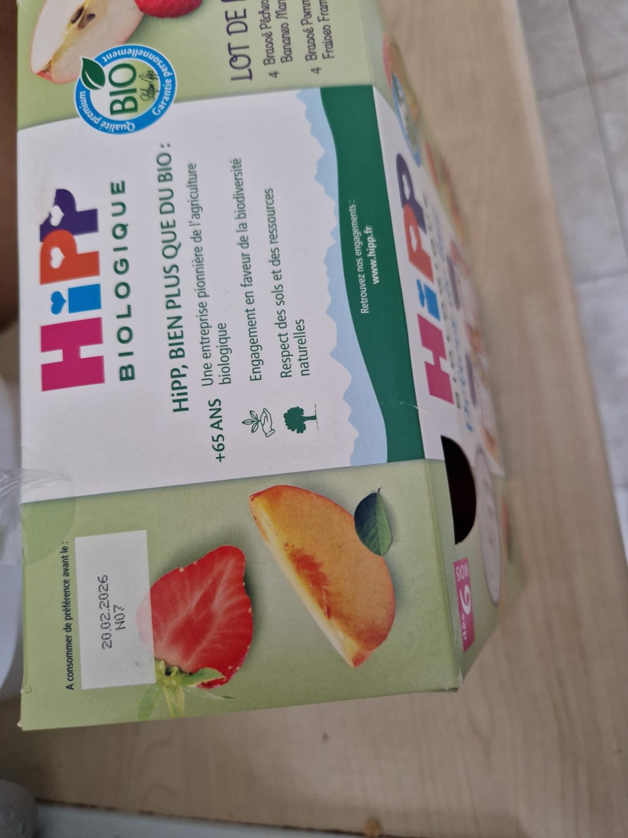HiPP Délices de Lait Brassés Gourde Bébé 8x90g 2 parfums
