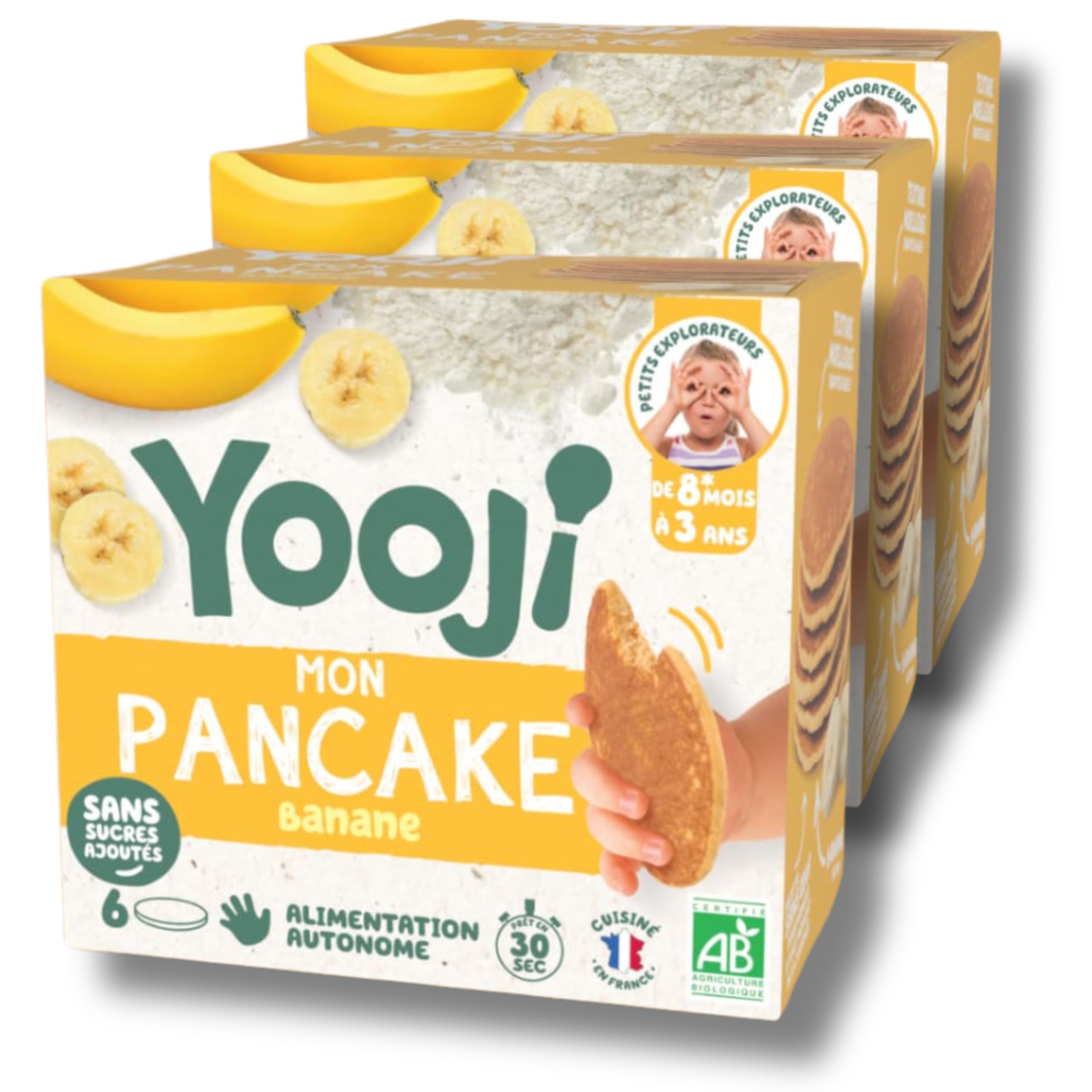 Yooji Pancakes pancake banane bio 8 mois 3x120g 9 goûters