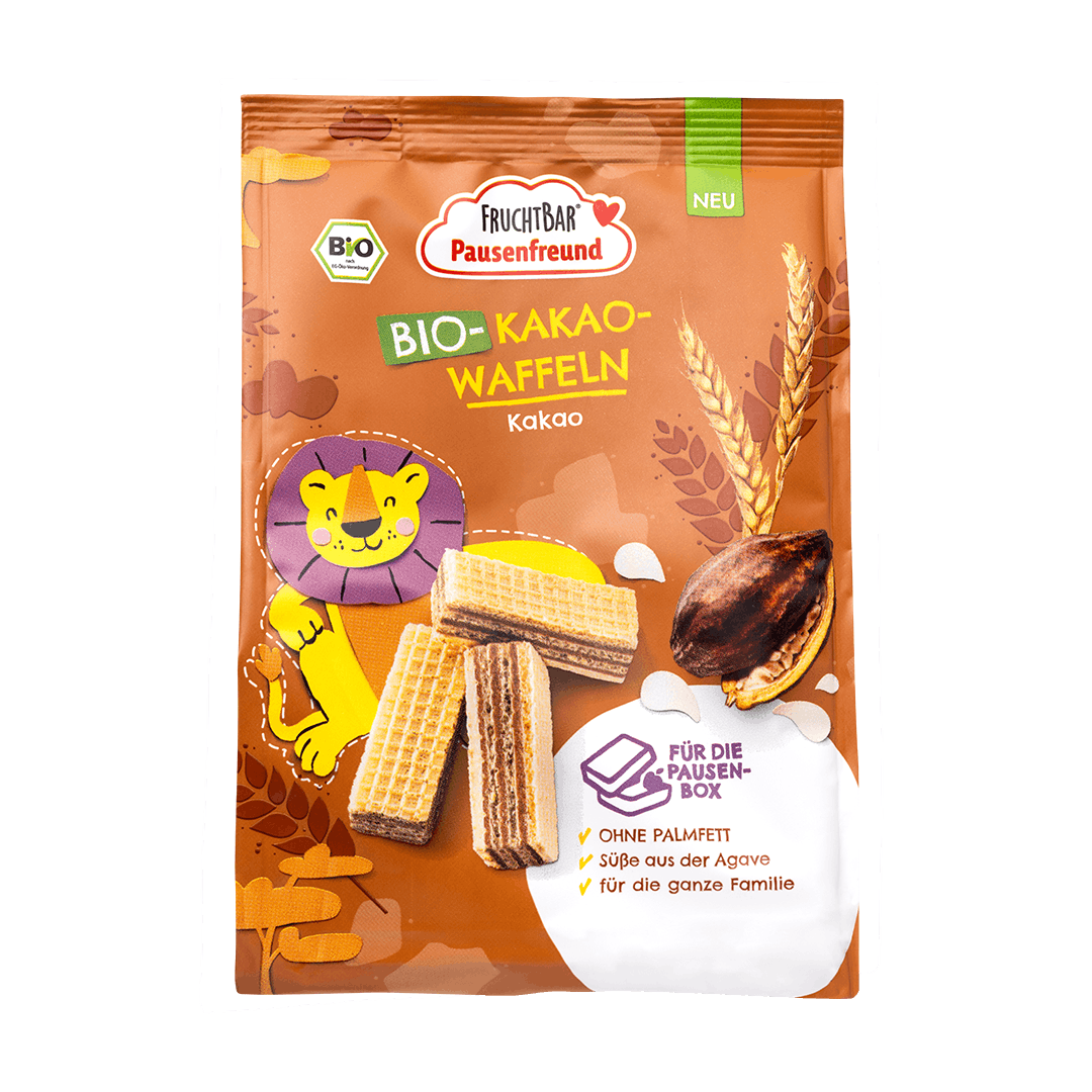 FruchtBar Bio Kekse Kakao Waffeln gaufrette bio dès 3 ans