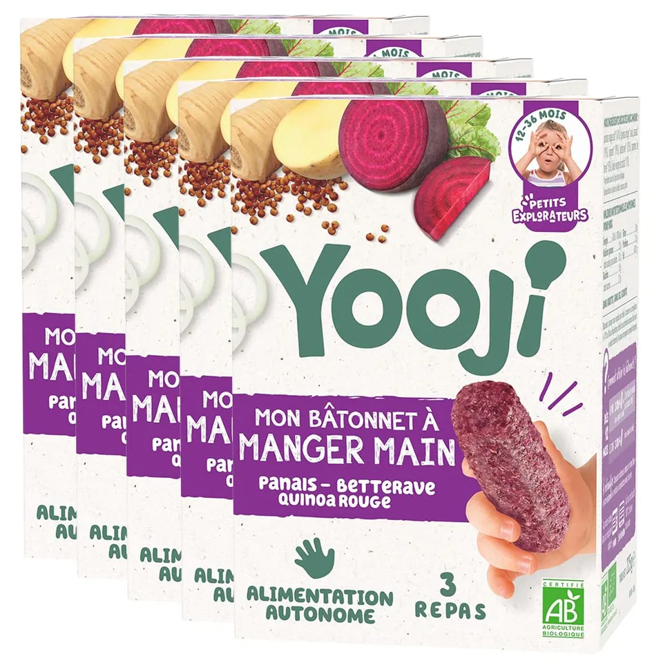 Yooji Bâtonnets Betterave Quinoa Bio 12 mois Lot 5x225g DME