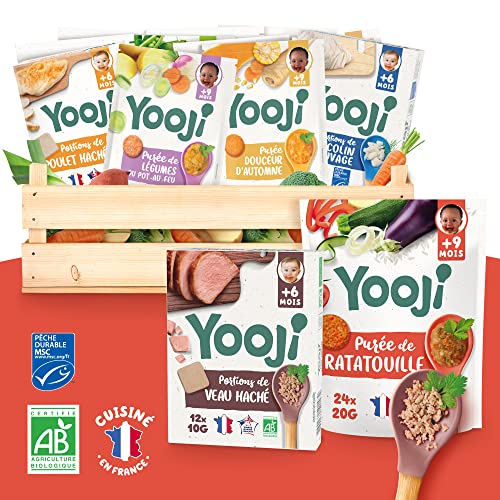 Yooji Purée légumes fondants repas bébé bio 9 mois pack 13
