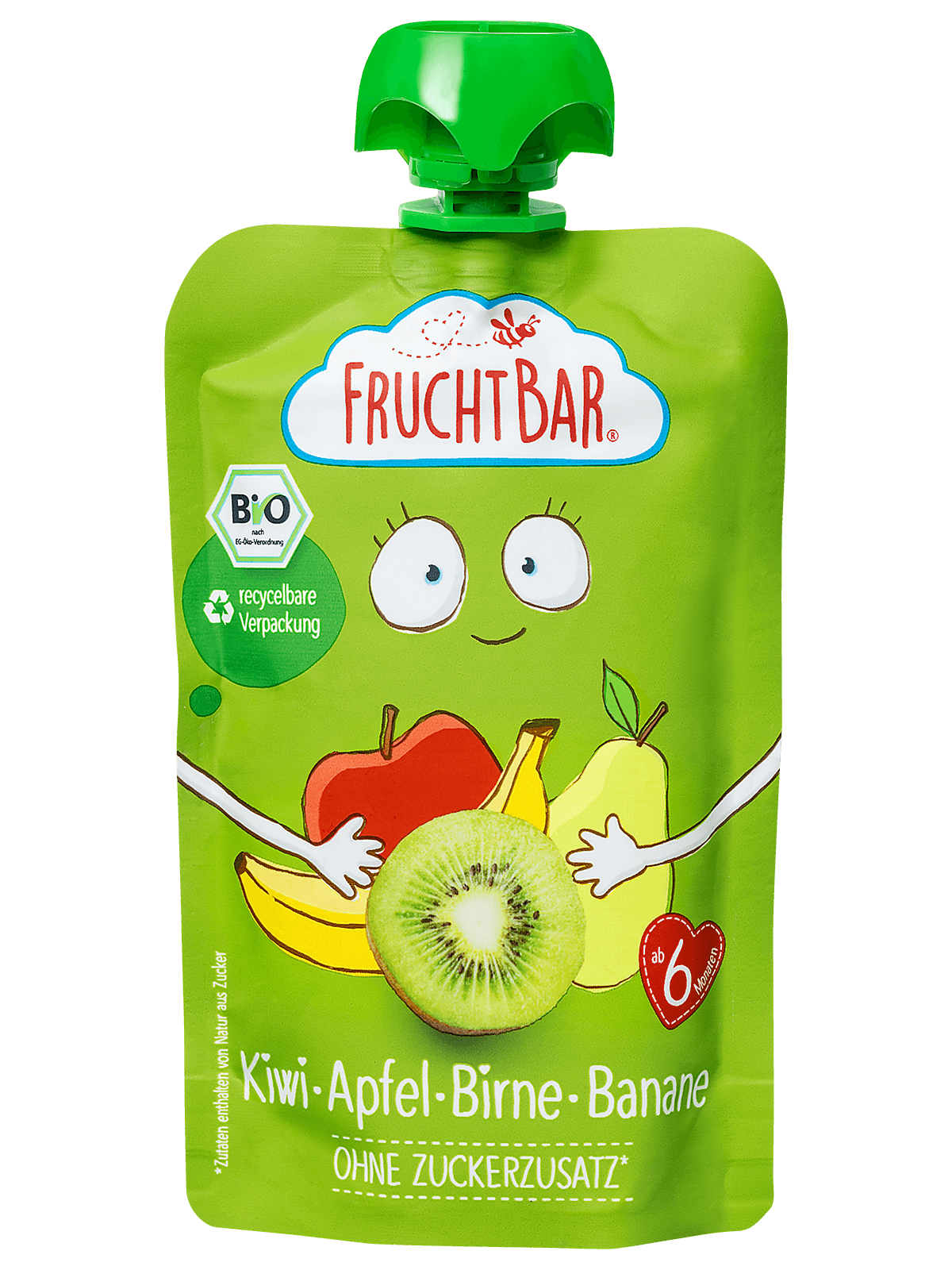 FruchtBar Bio Quetschies Kiwi Pomme Poire Banane gourde bébé bio