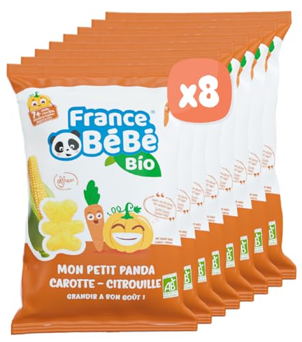 France Bébé Maïs Soufflé Biscuit Bébé Carotte 8x25g Vegan