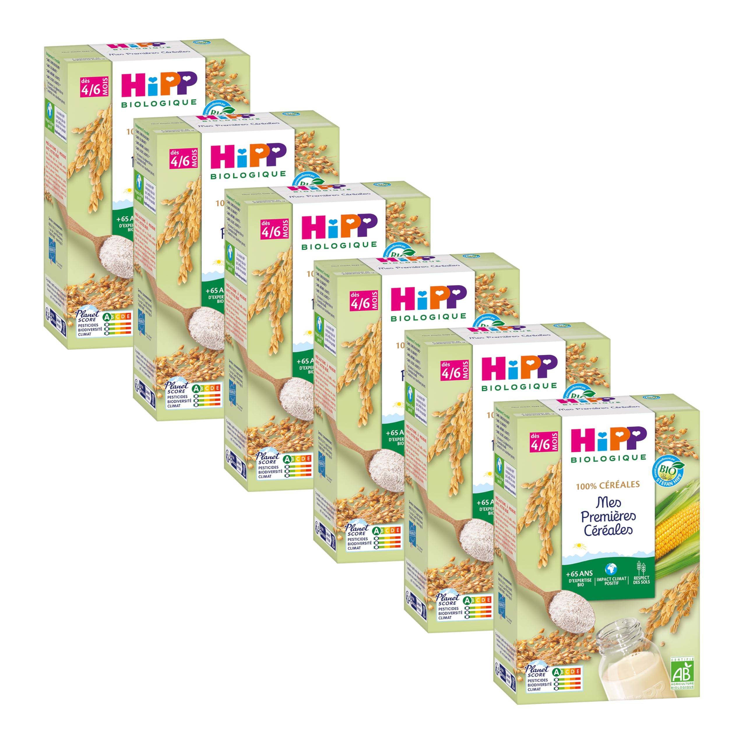 HiPP Céréales 5 céréales bio bébé 6 mois 6x250g