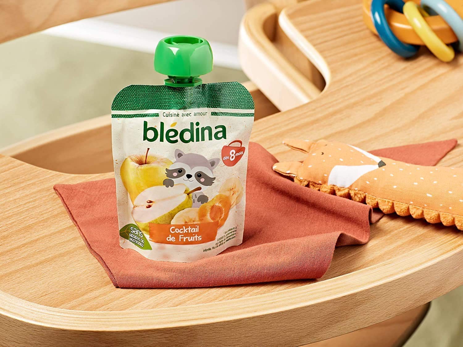 Blédina Gourdes Purées Fruits Cocktail 8 Mois 90g x32 sans Sucres