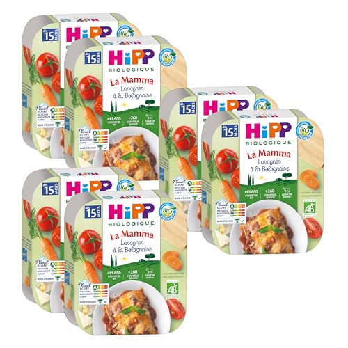 HiPP La Mamma Lasagnes Bolognaise Plat Bébé 6x250g dès 15 mois