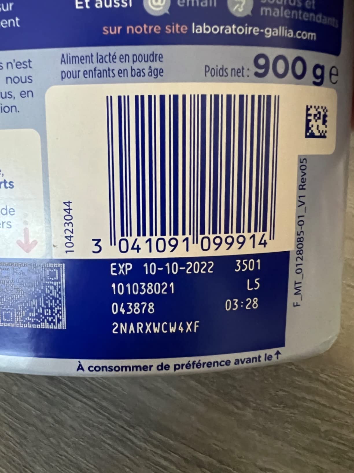 Gallia Calisma 3 Lait en Poudre Croissance 12 Mois 900g x3 au Fer