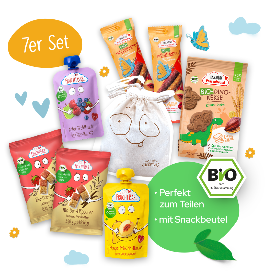FruchtBar Cadeaux Coffret Snacks famille bio vegan dès 3 ans