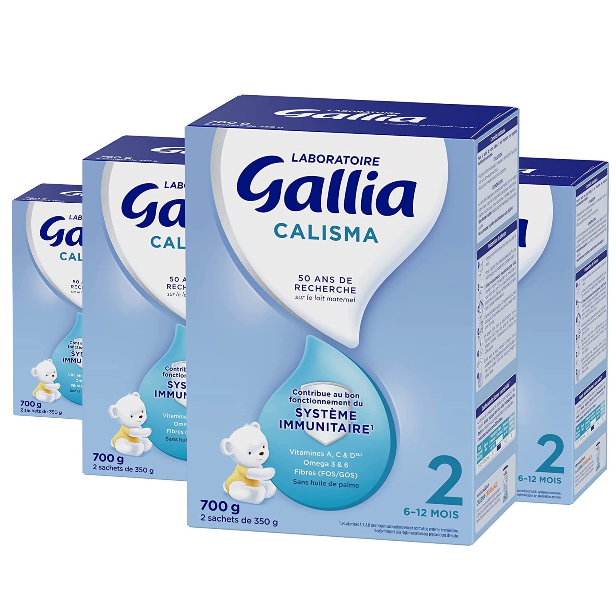 Gallia Calisma 2 lait poudre 6-12 mois 4x700g DHA
