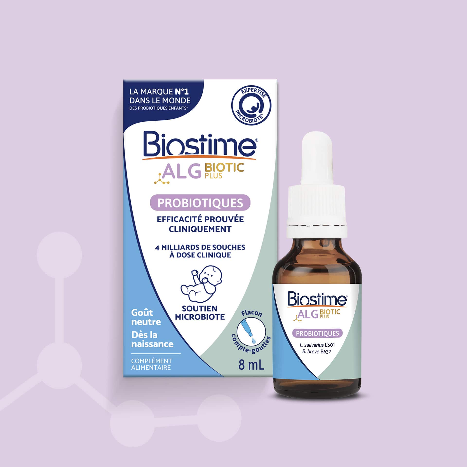Biostime Alg Biotic Plus probiotique bébé 10 gouttes bio dès naissance