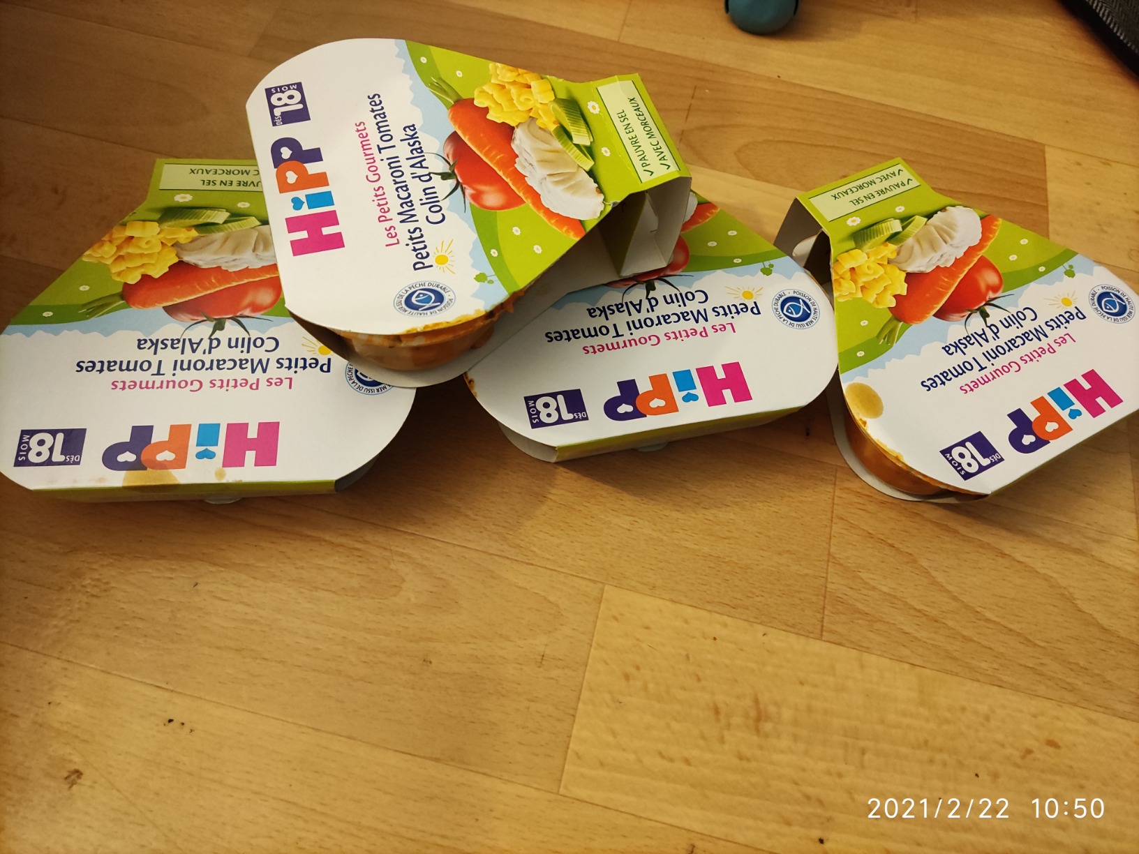 HiPP Petits Gourmets Macaroni Tomate Colin Plat 6x260g 18 mois