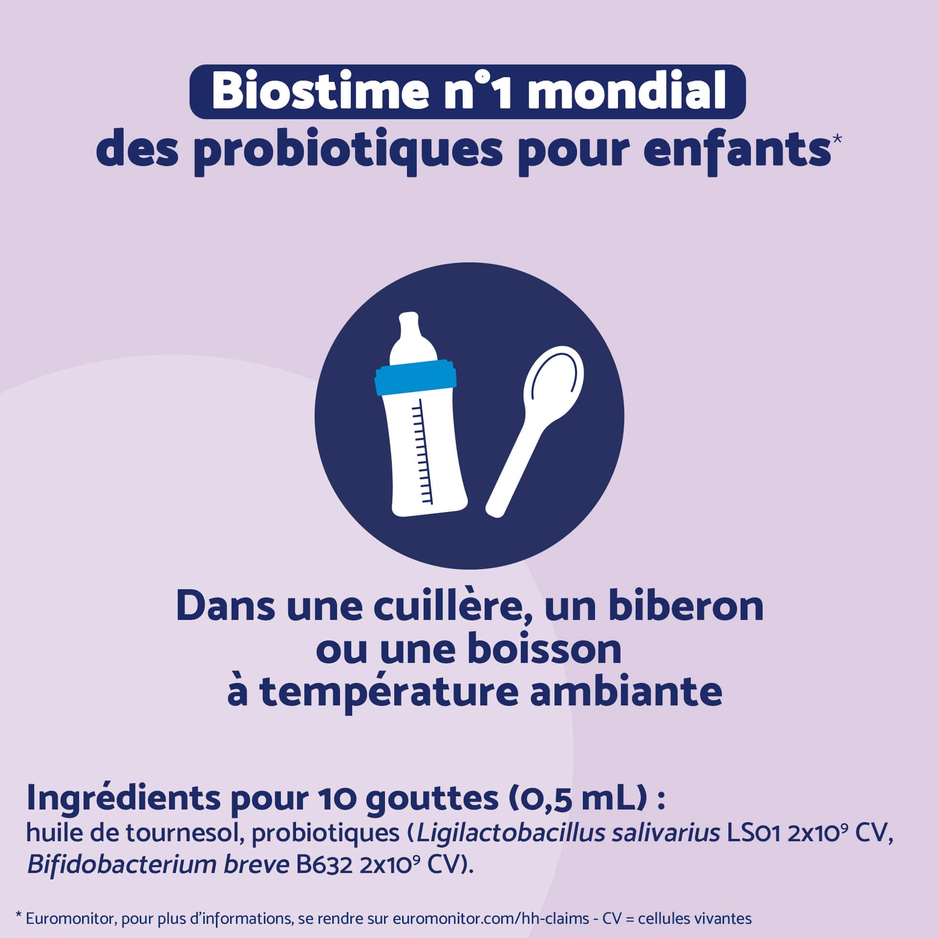 Biostime Alg Biotic Plus probiotique bébé 10 gouttes bio dès naissance
