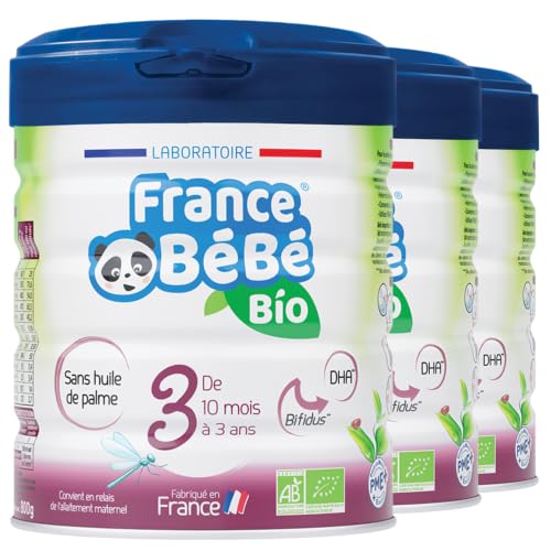 France Bébé Bio lait croissance 3ème âge 3x800g