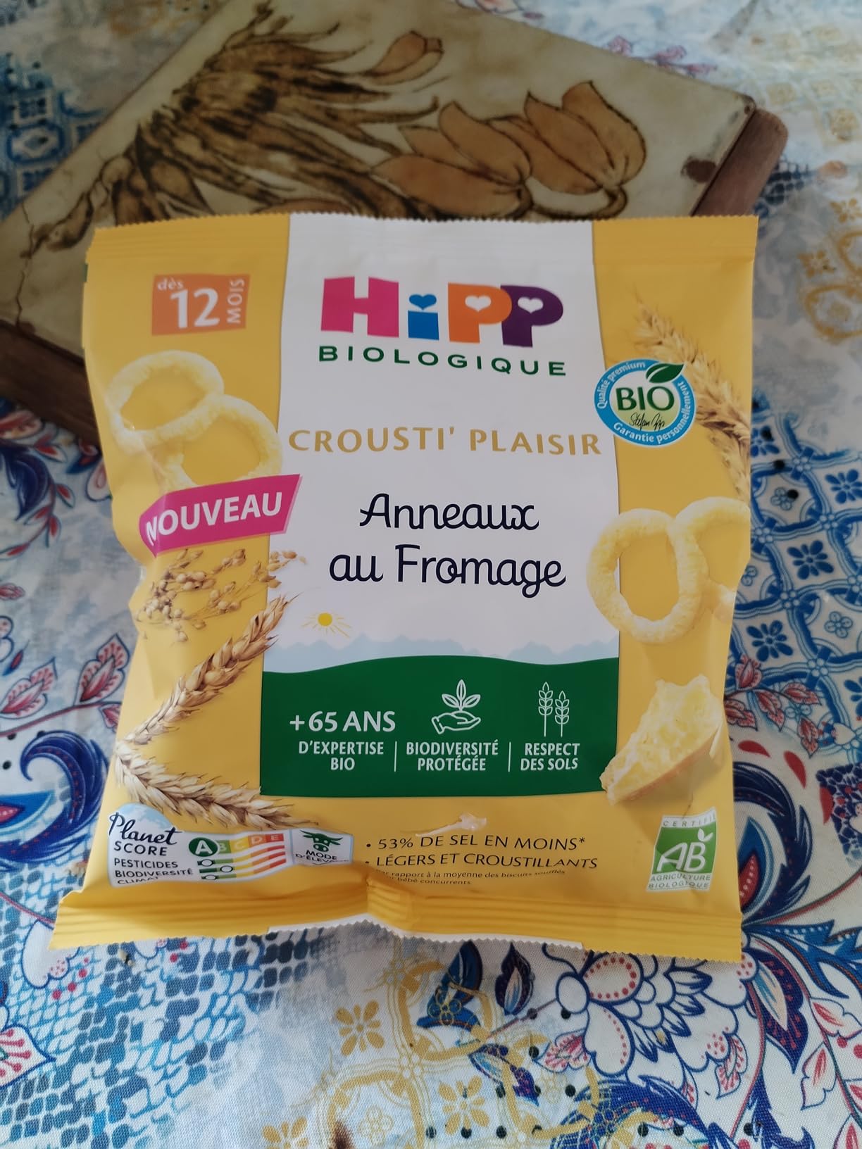 HiPP Goûters Anneaux Fromage Bio 25 g Parmesan