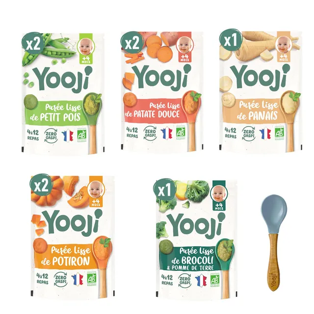 Yooji Purée lisse légumes bio bébé 32 repas surgelés
