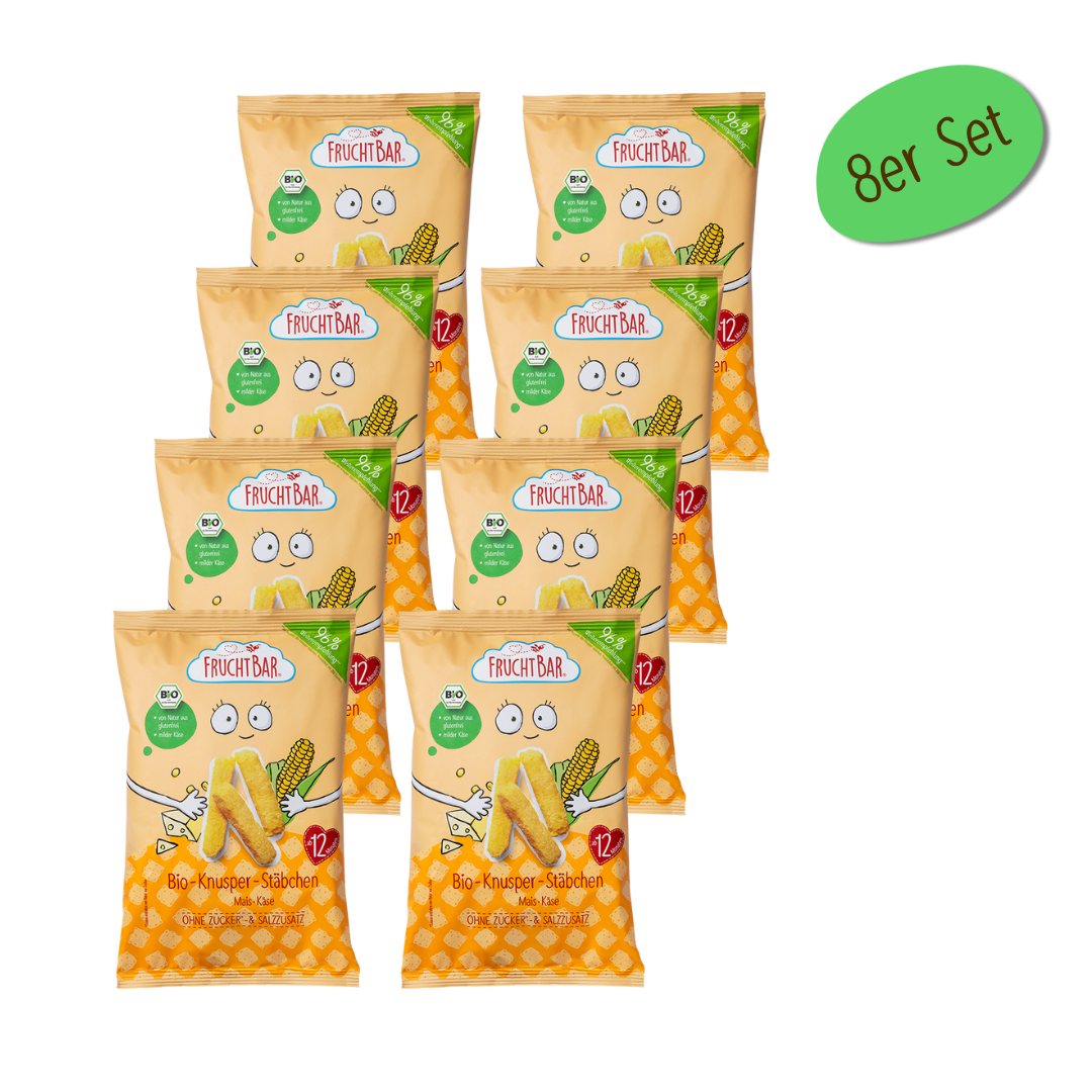 FruchtBar Bio Snacks Knusper Stäbchen Fromage Maïs à l'unité