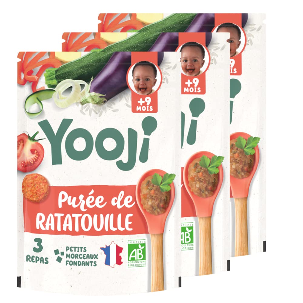 Yooji Purée Lisse Courge Butternut Bio Lot 3x480g dès 4 mois
