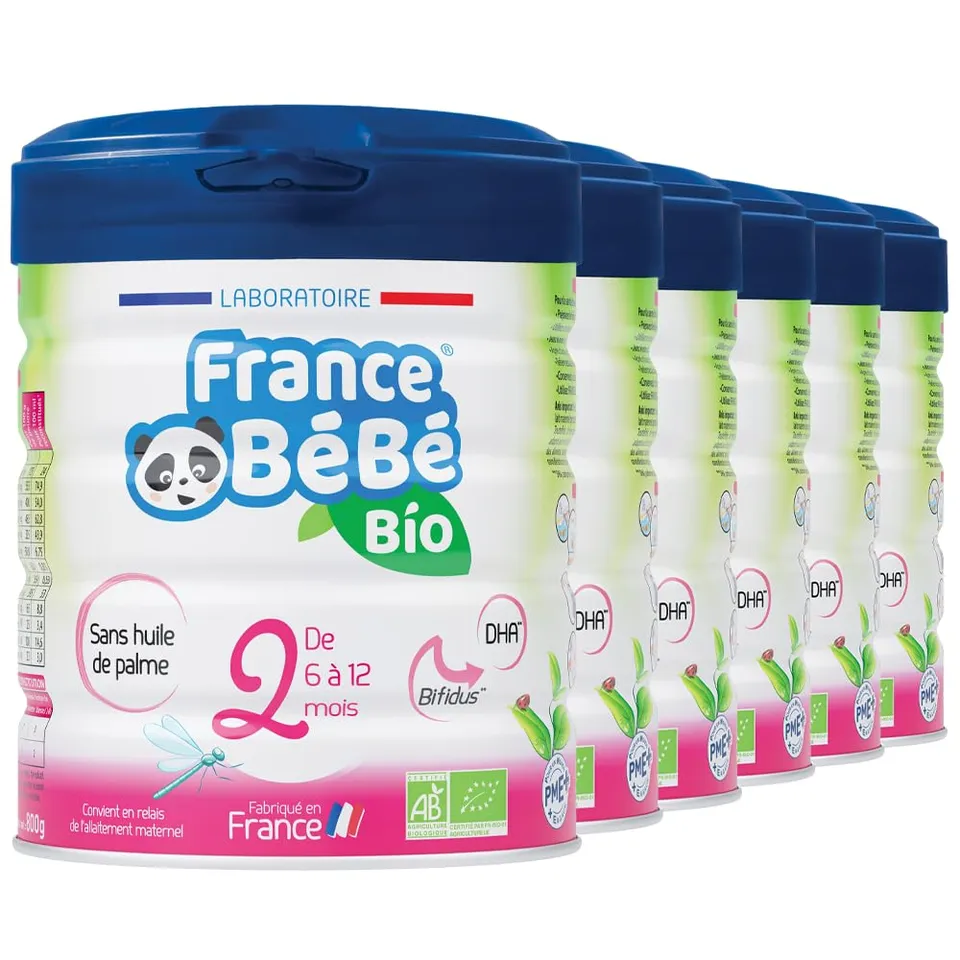 France Bébé Laits en poudre lait 2ème âge bio 6x800g
