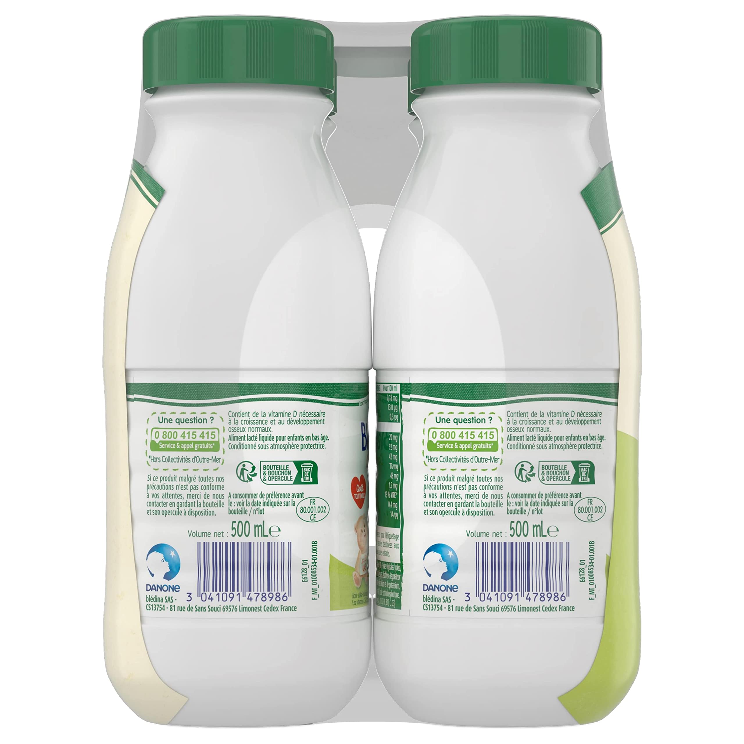 Gallia Blédilait Lait Croissance 3 Liquide 4x500mL 1-3 ans